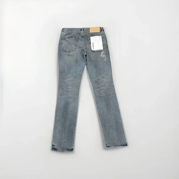 Purple Brand Jeans P001 Light Blue Vintage Skinny Distressed P001-LBVR524 Sz 32 - Picture 8 of 10